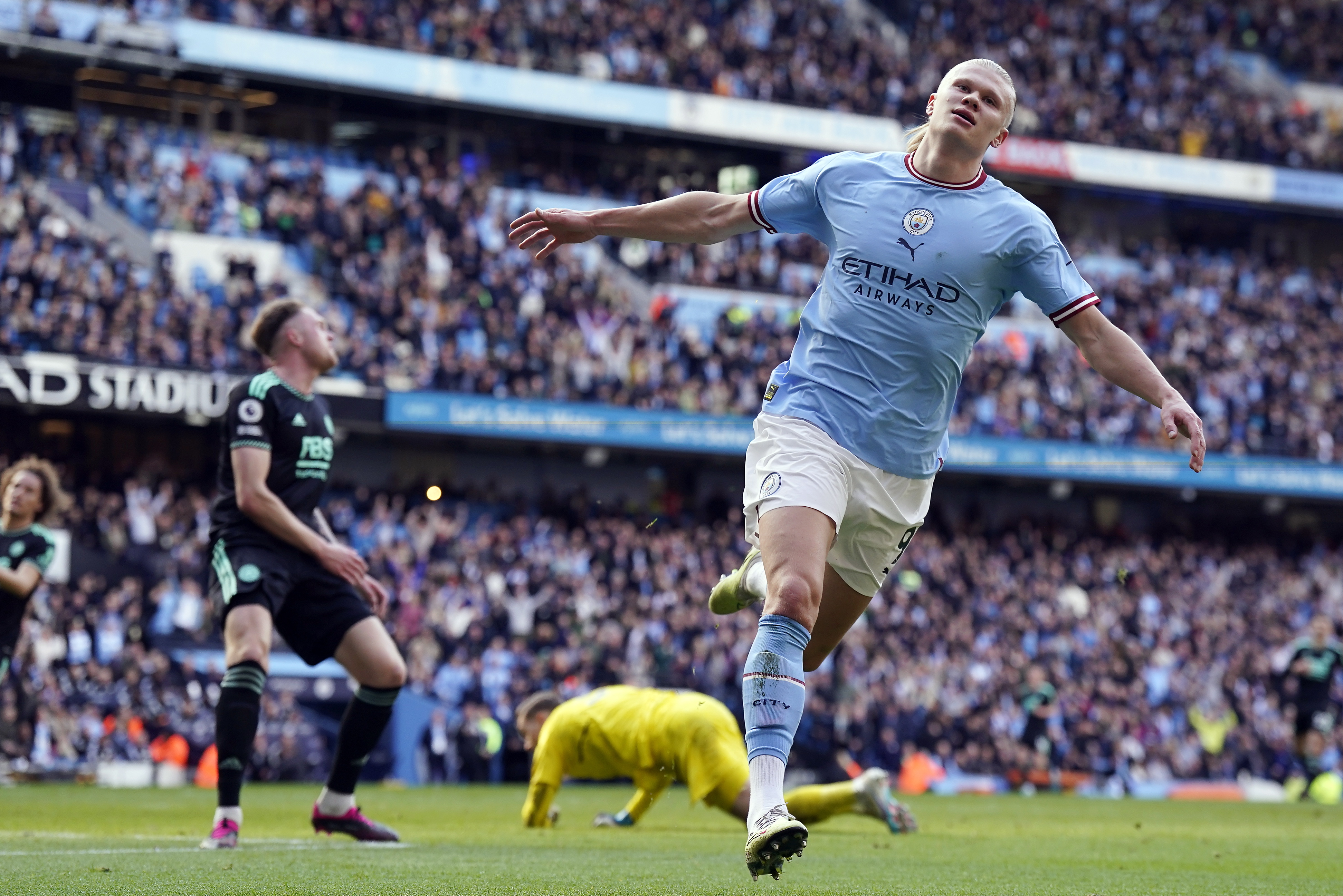 Haaland rompió otra marca y Manchester City le ganó a Leicester en Ia Premier