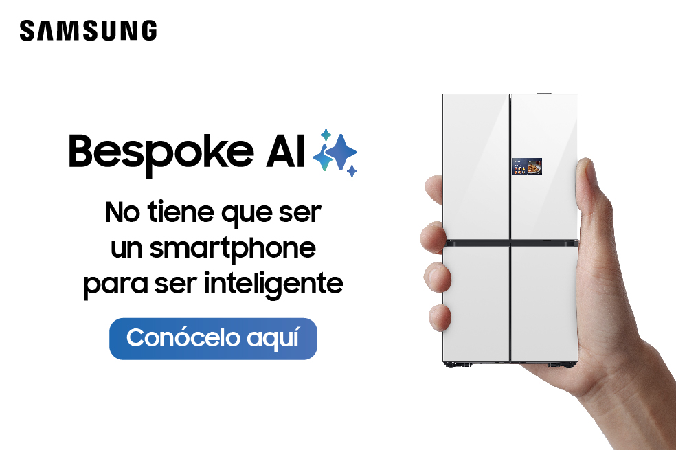 : Nevecón Tipo Europeo Bespoke: con 658L, AI Hybrid Cooling y AI Home, mantiene tus alimentos frescos por más tiempo. Ahorra energía adaptándose a tu rutina. Su diseño Bespoke transforma tu cocina con tecnología y estilo.