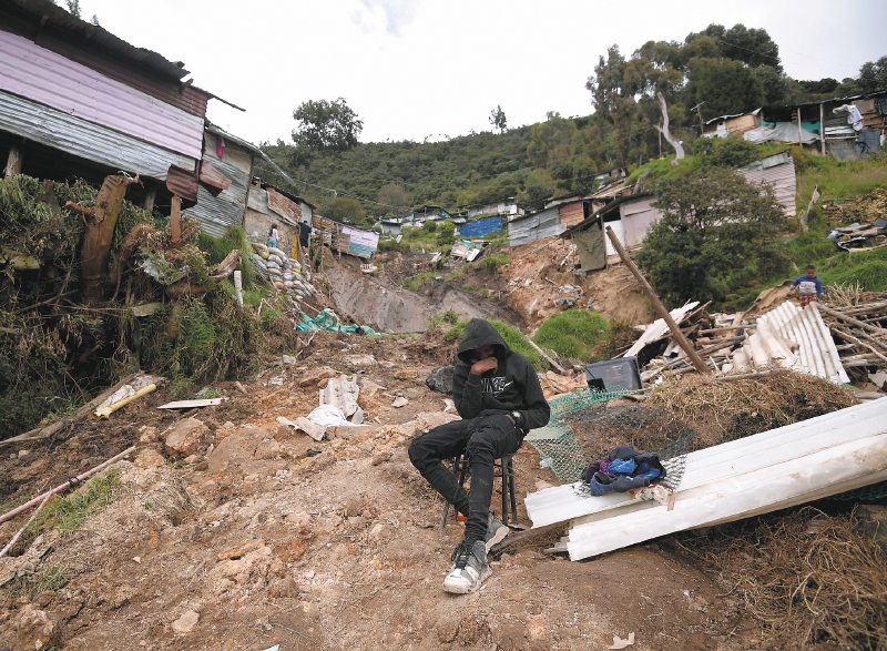 Por temporada de lluvias aumenta probabilidades de deslizamientos en Bogotá