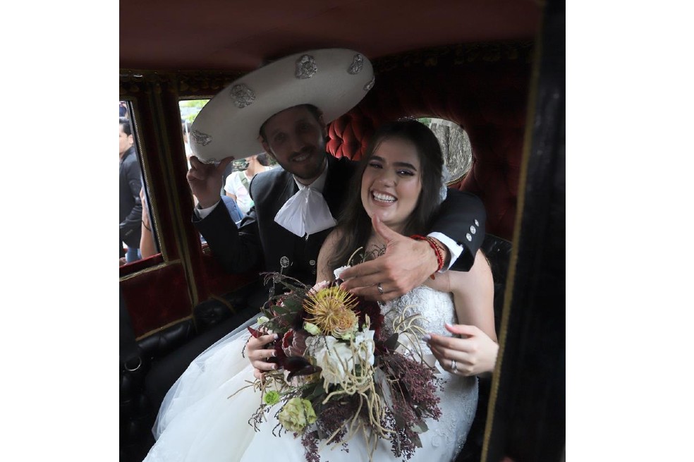 Camila Fernández el día de su matrimonio con Francisco Barba.
