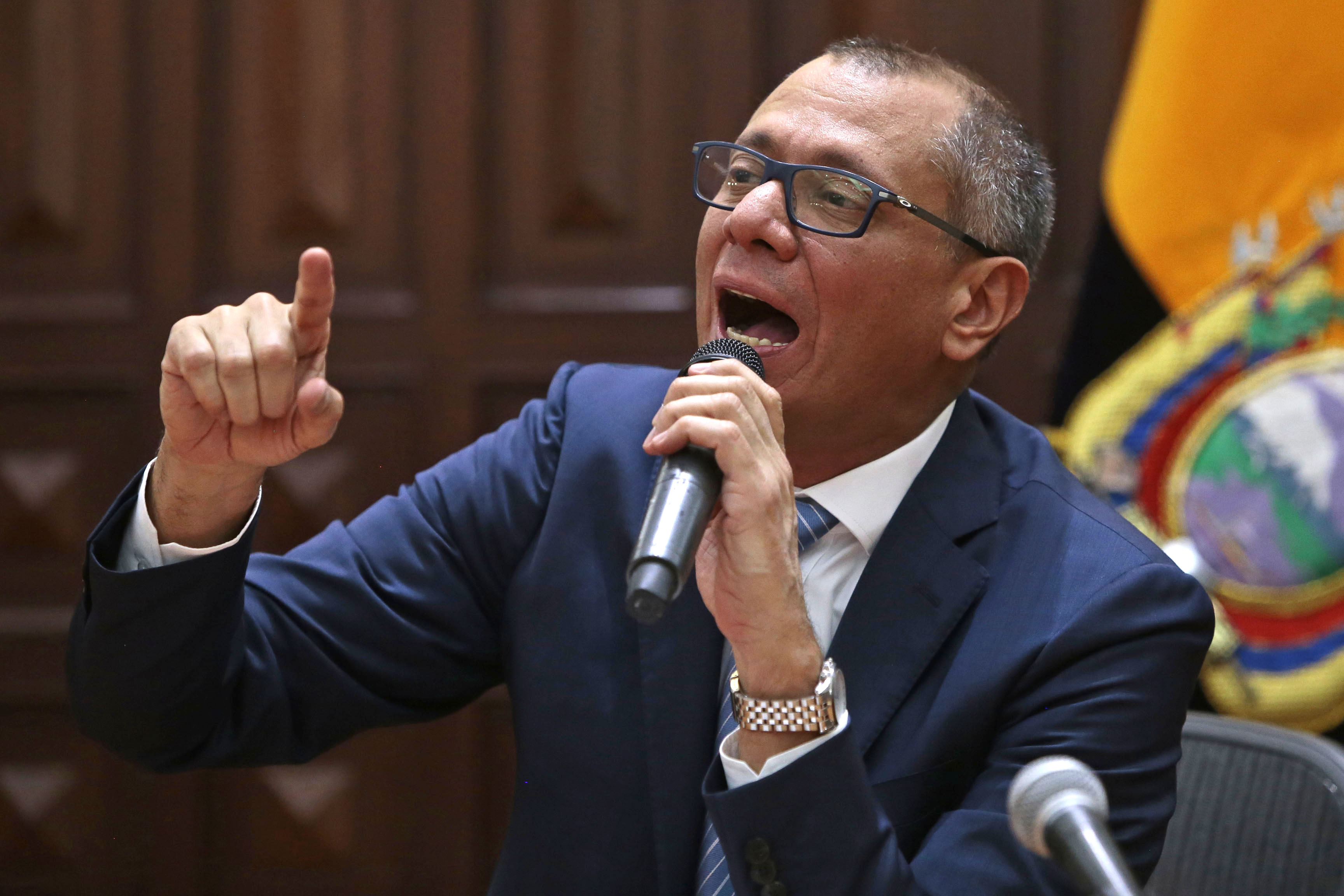 El exvicepresidente ecuatoriano Jorge Glas fue apartado del cargo en medio de las investigaciones del caso Odebrecht. AFP PHOTO / JUAN CEVALLOS