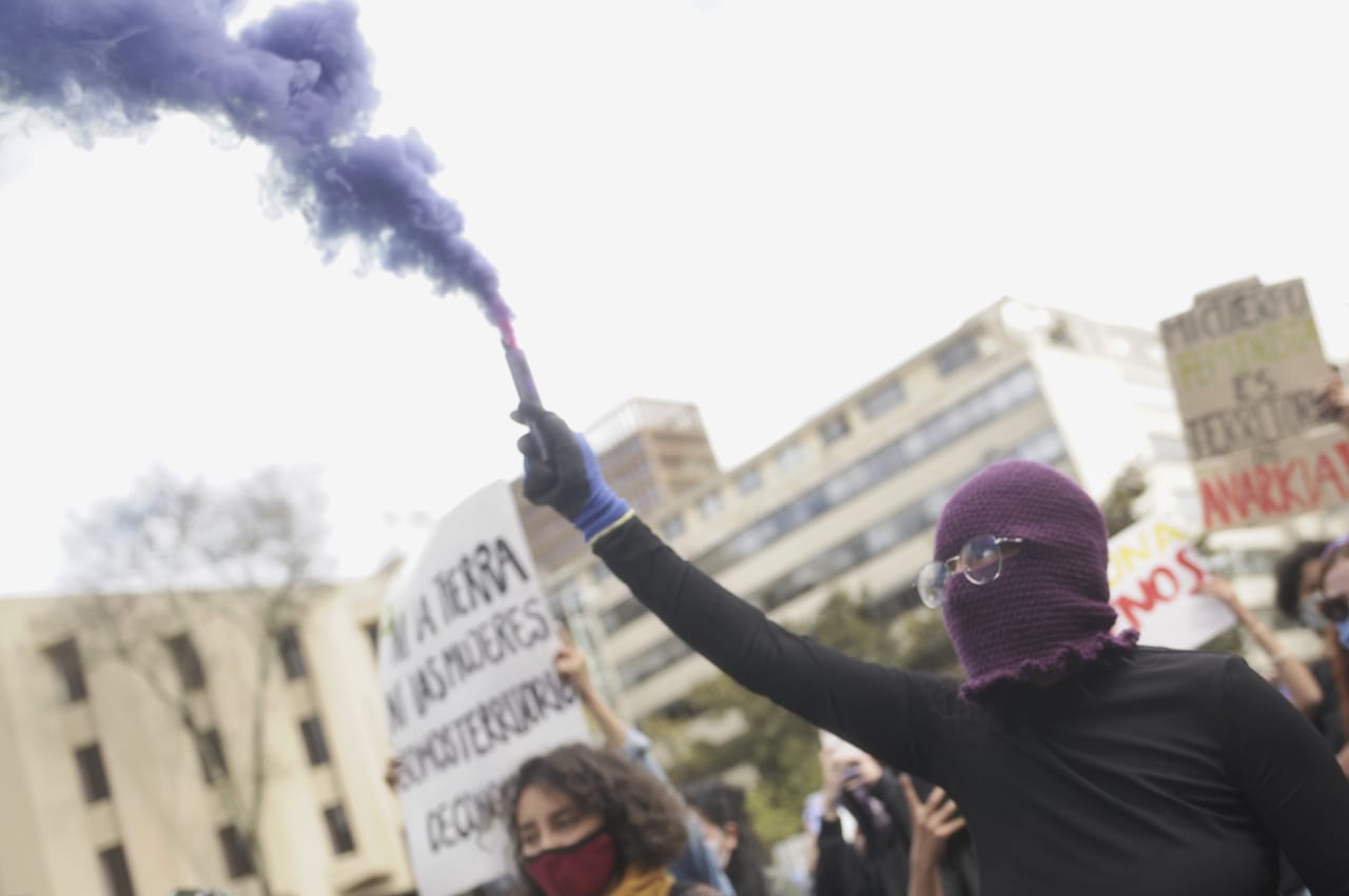 Movilización de colectivos feministas.