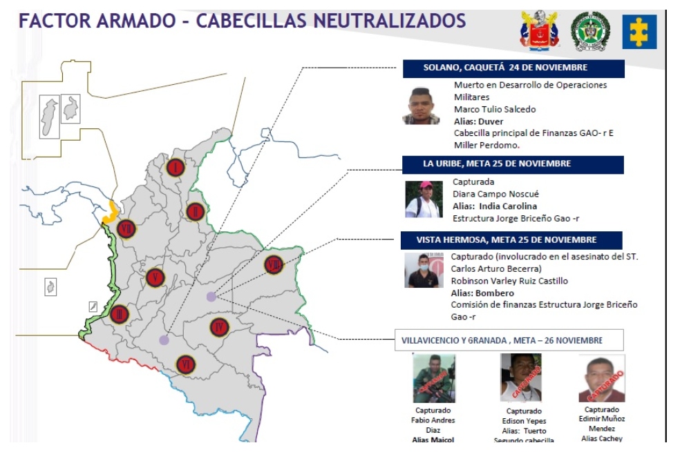 Capturan a “Maicol”, señalado jefe de las disidencias en el Meta