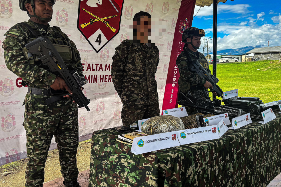 Capturan a alias “Mono”, encargado de municiones de disidencias en Cauca y Nariño
