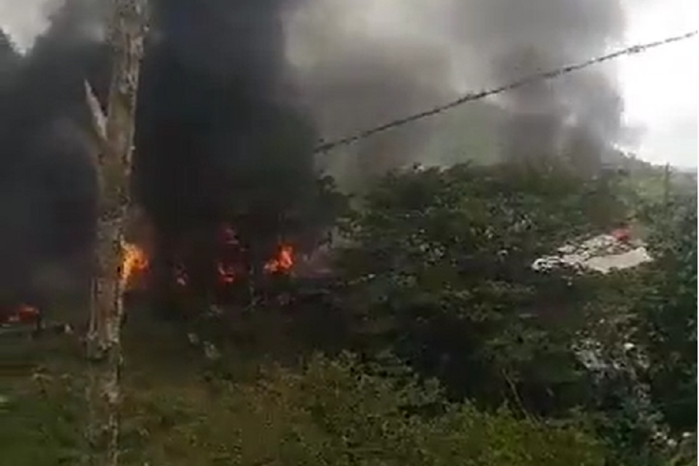 Explosión de carrotanque en Antioquia dejó a siete miembros de una familia heridos