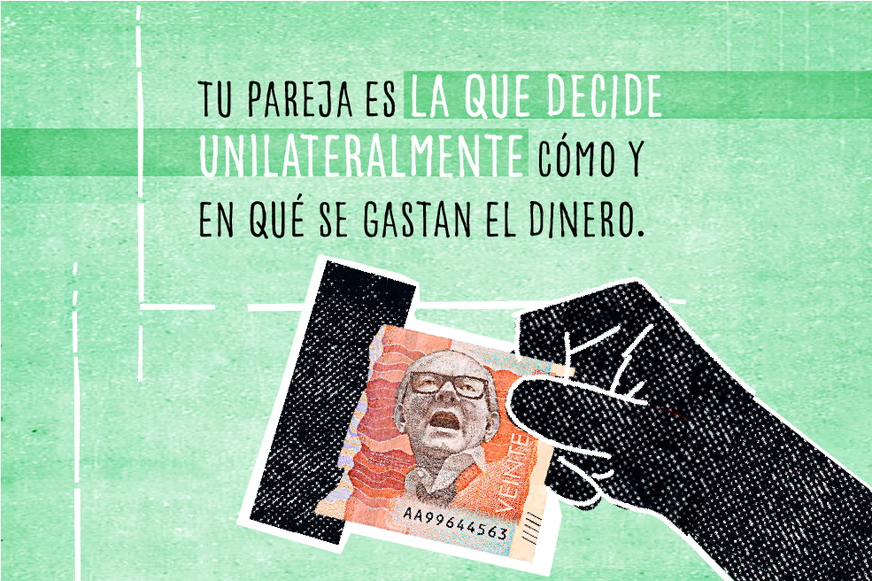 Tu pareja es la que manipula el dinero, no te lo permite a ti y todos los bienes están a su nombre.