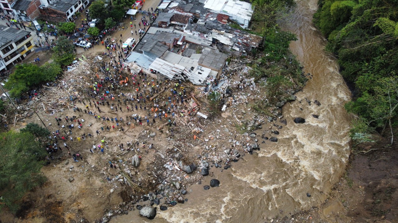 Así amanece la zona de la tragedia en Dosquebradas