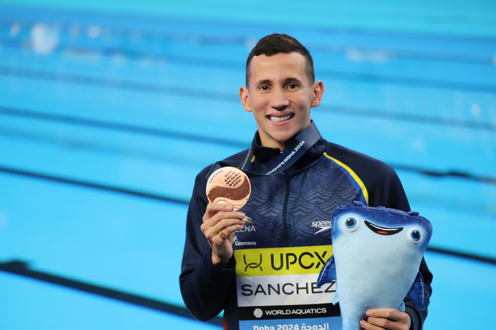Gustavo Sánchez sumó una segunda medalla en el Mundial de Natación Artística