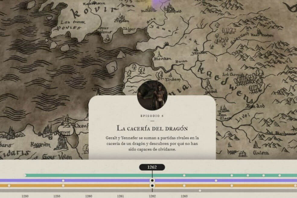 «The Witcher» lanza un mapa interactivo que explica la línea temporal de Geralt de Rivia