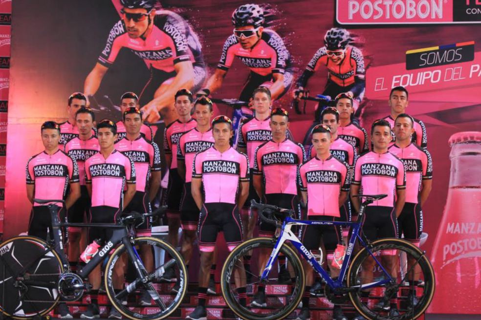 El equipo Manzana Postobón,  listo para rodar