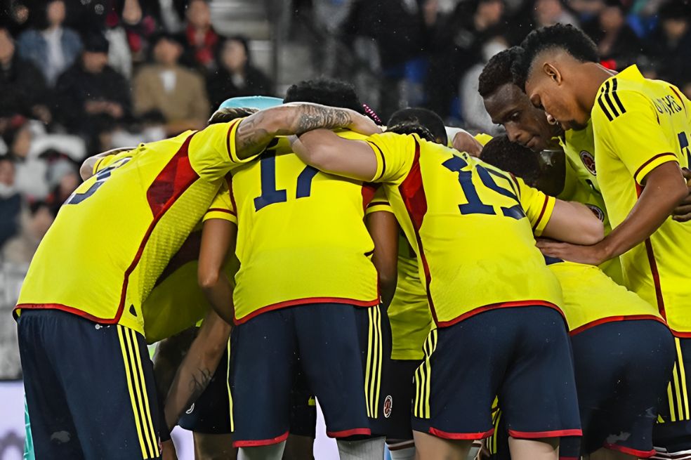 Colombia en su partido contra Corea del Sur.