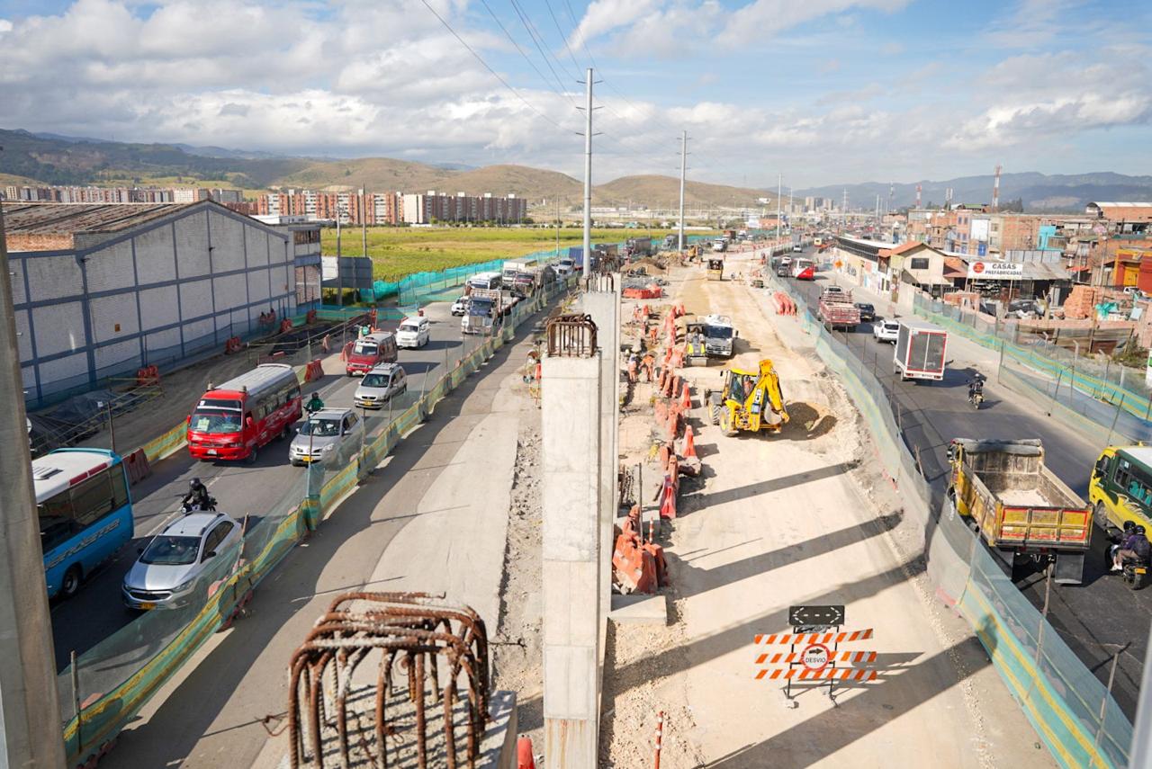 Soacha pide a viajeros evitar la autopista Sur: obras de TM están en la fase final