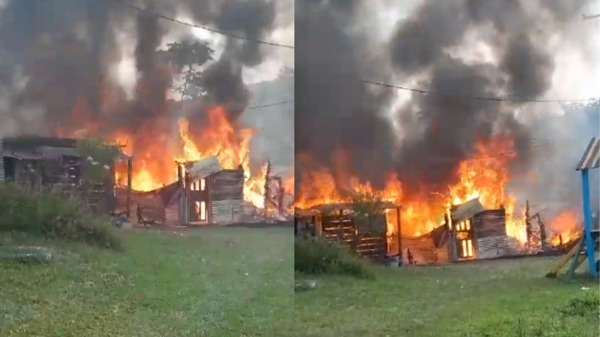 Voraz incendio en La Palma, Cundinamarca, consumió ocho humildes viviendas