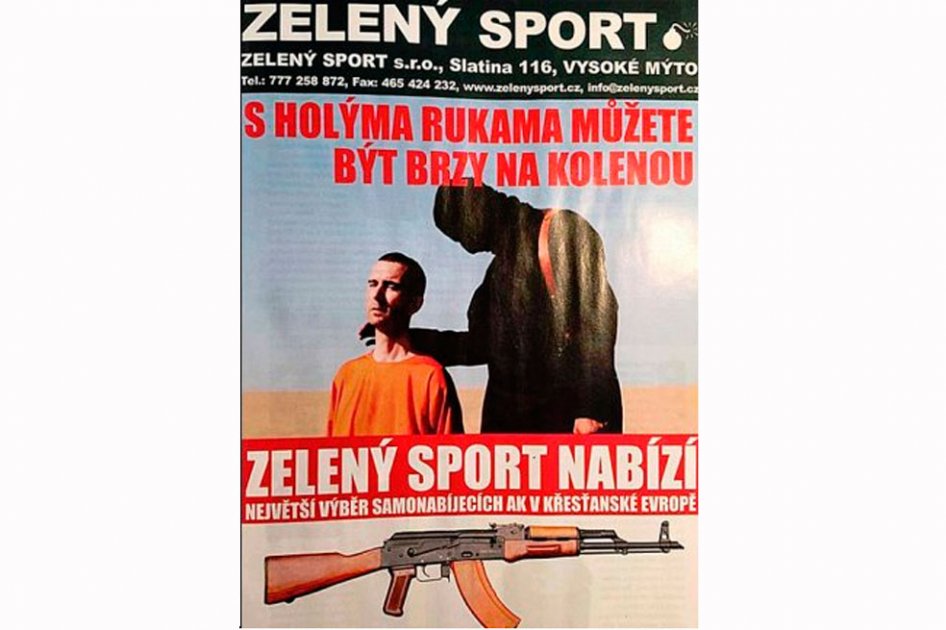 Utilizan imagen de británico decapitado por ISIS para promocionar un arma