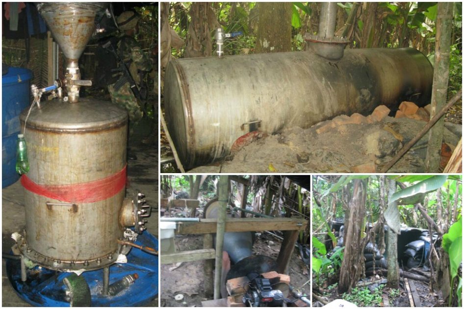 Desmantelan laboratorio para el procesamiento de clorhidrato de cocaína en Tumaco