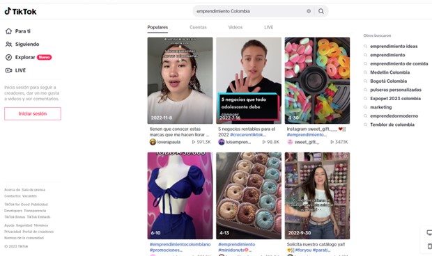 Muchos emprendedores y emprendedoras buscan clientes en canales digitales como la red social TikTok.