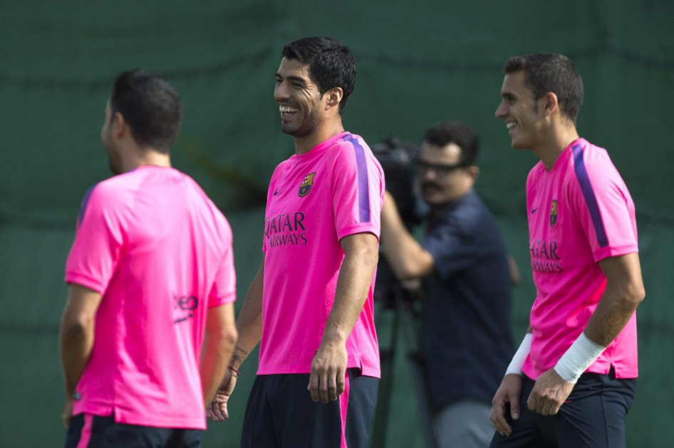 Luis Suárez se entrenó con el Barcelona