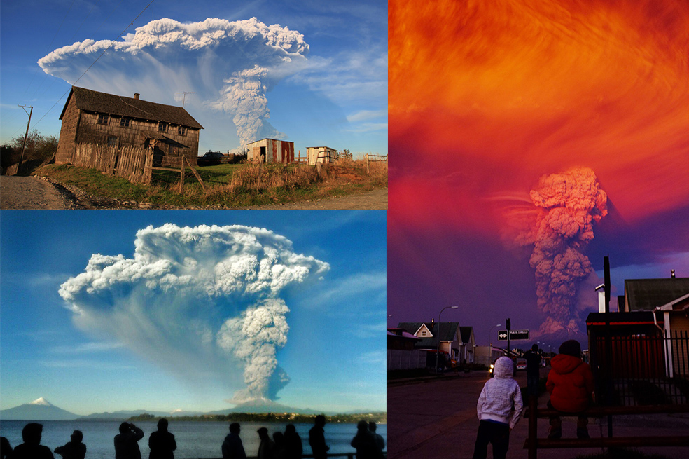 Impactantes imágenes de la erupción del volcán Calbuco en Chile