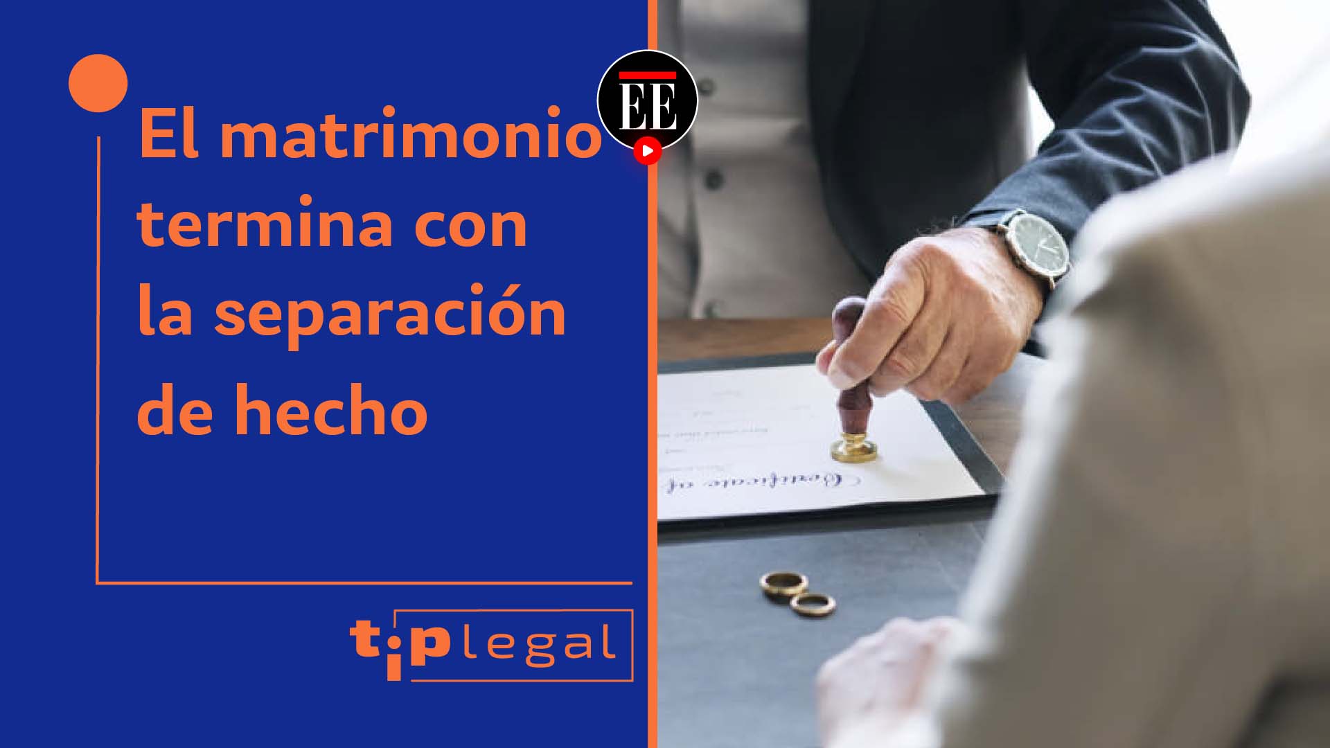 La sociedad conyugal muere con la separación de hecho de los esposos
