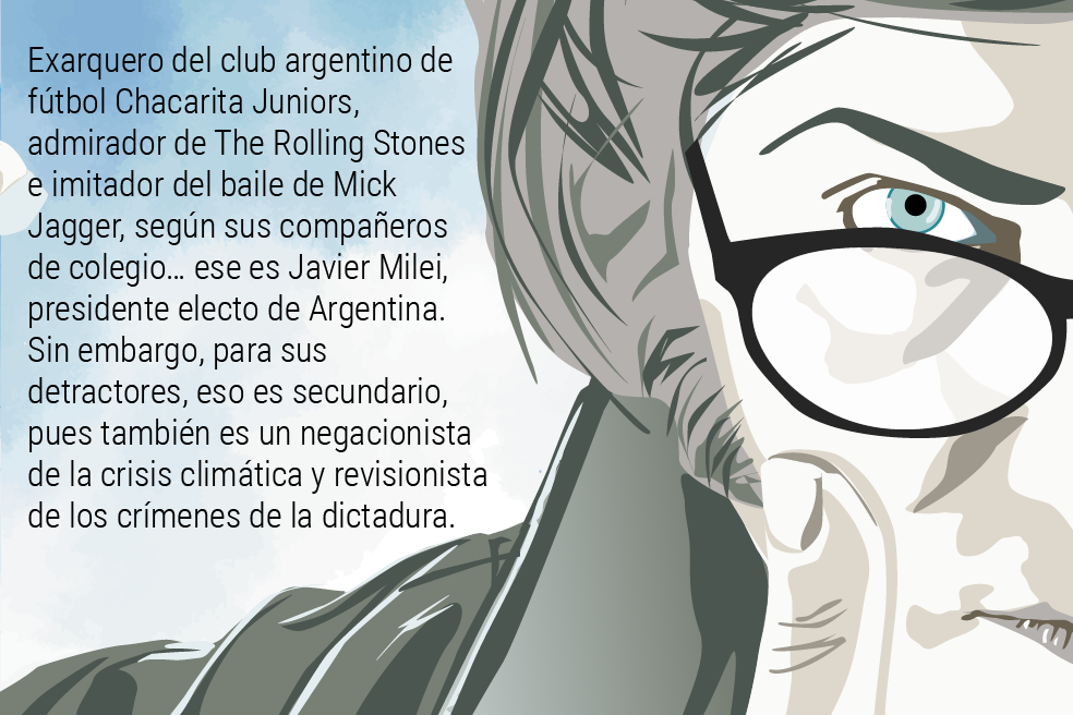 Rockero, exfutbolista y negacionista: así es Milei, el nuevo presidente de Argentina
