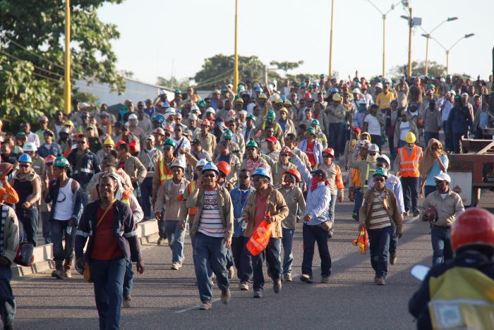 Huelga de trabajadores de CB&I.