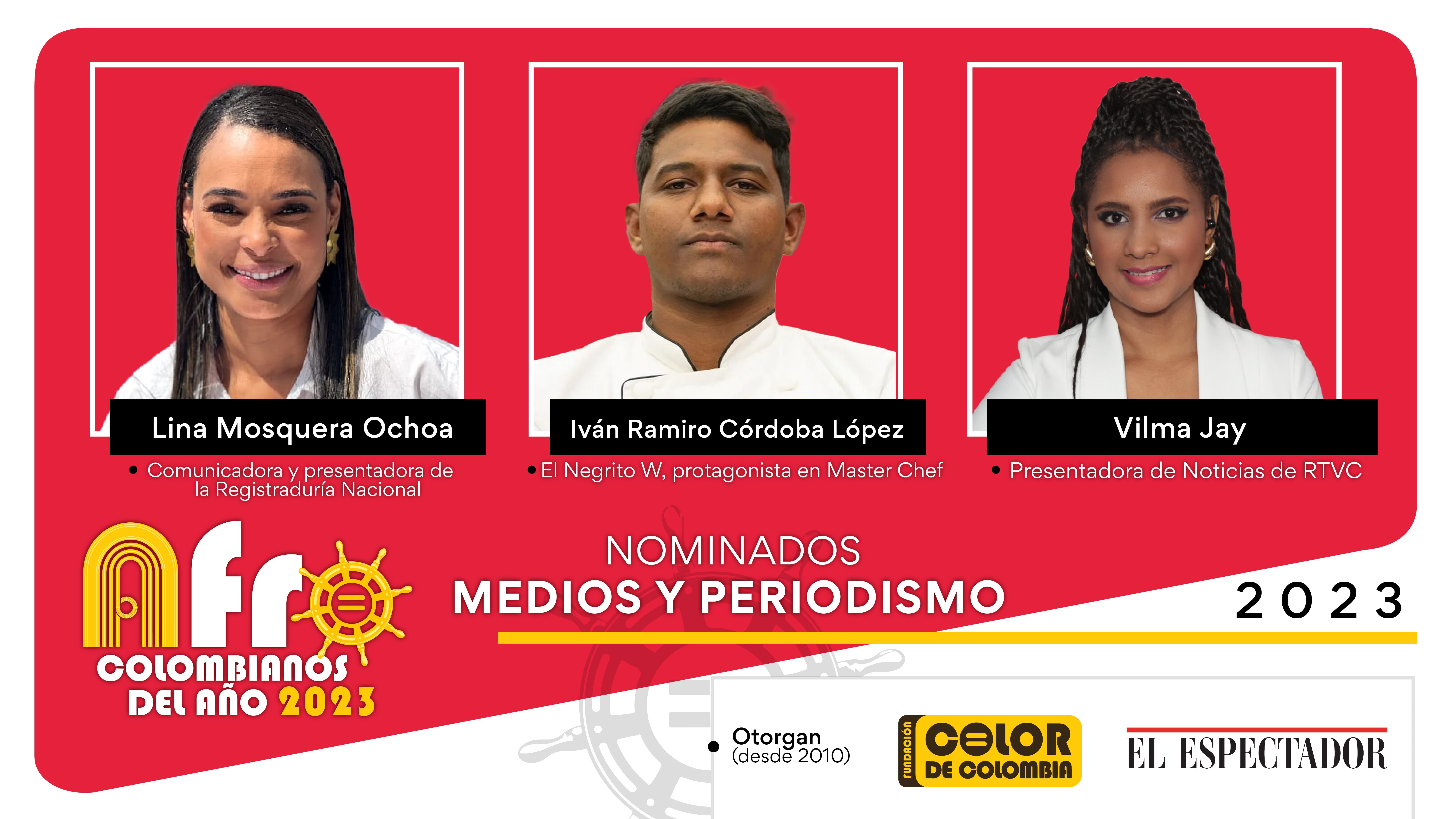 Últimos 18 nominados en Afrocolombianos del Año 2023