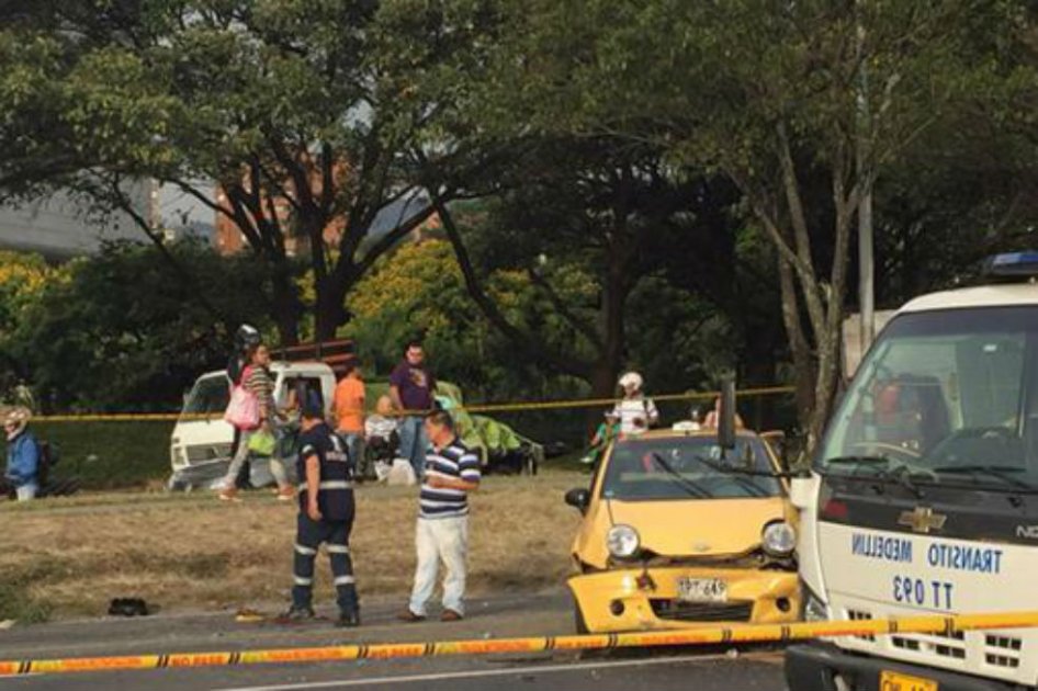 Grave accidente de tránsito en centro de Medellín