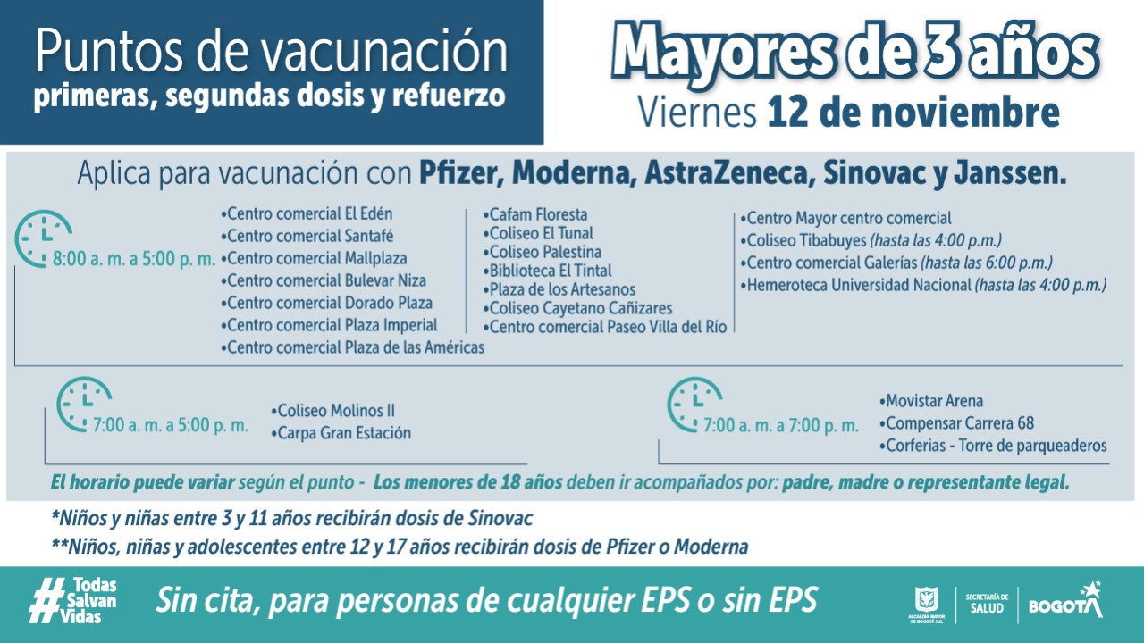 No se aplicarán más vacunas en el Movistar Arena de Bogotá