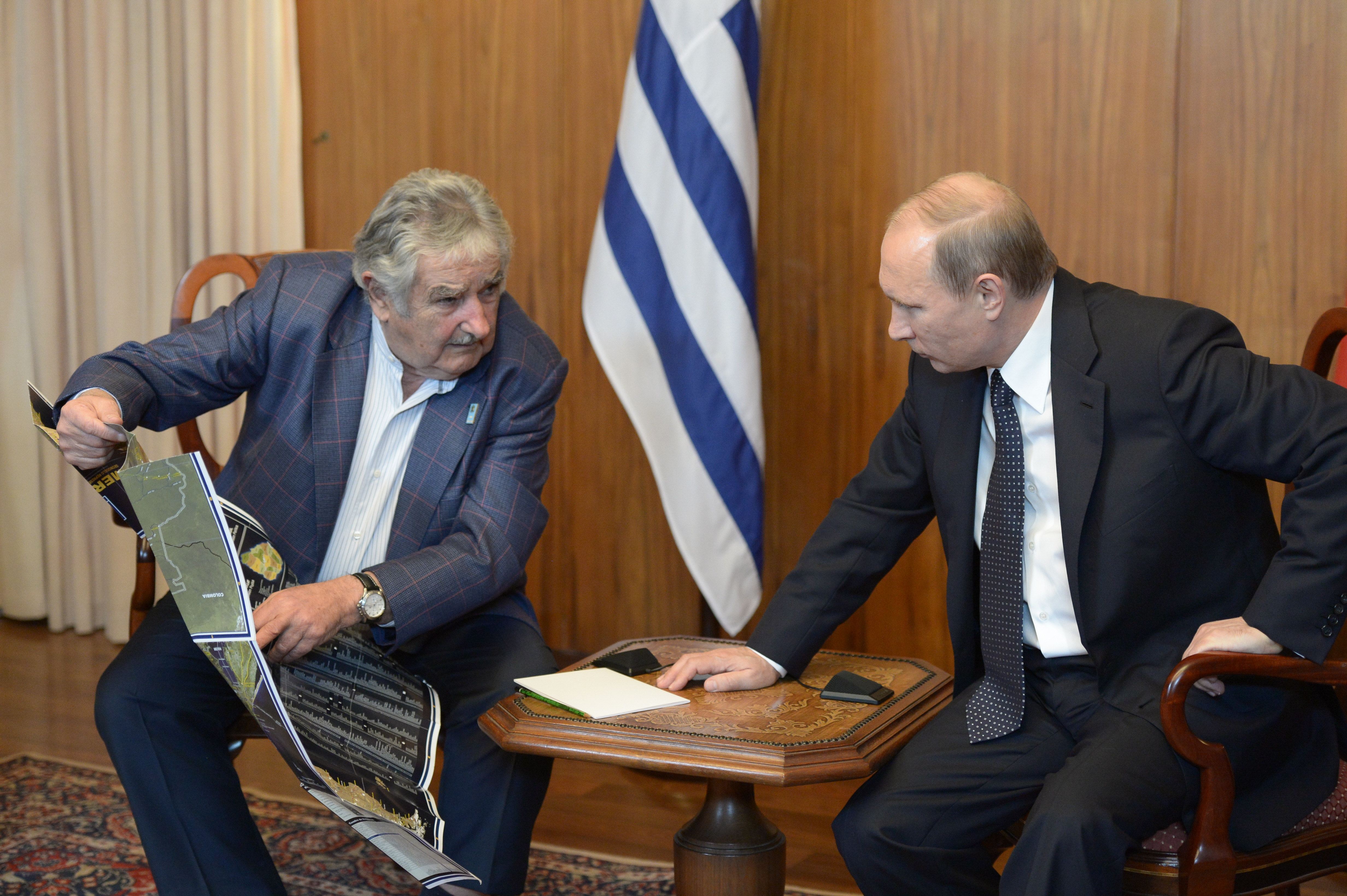 Pepe Mujica con líderes Mundiales