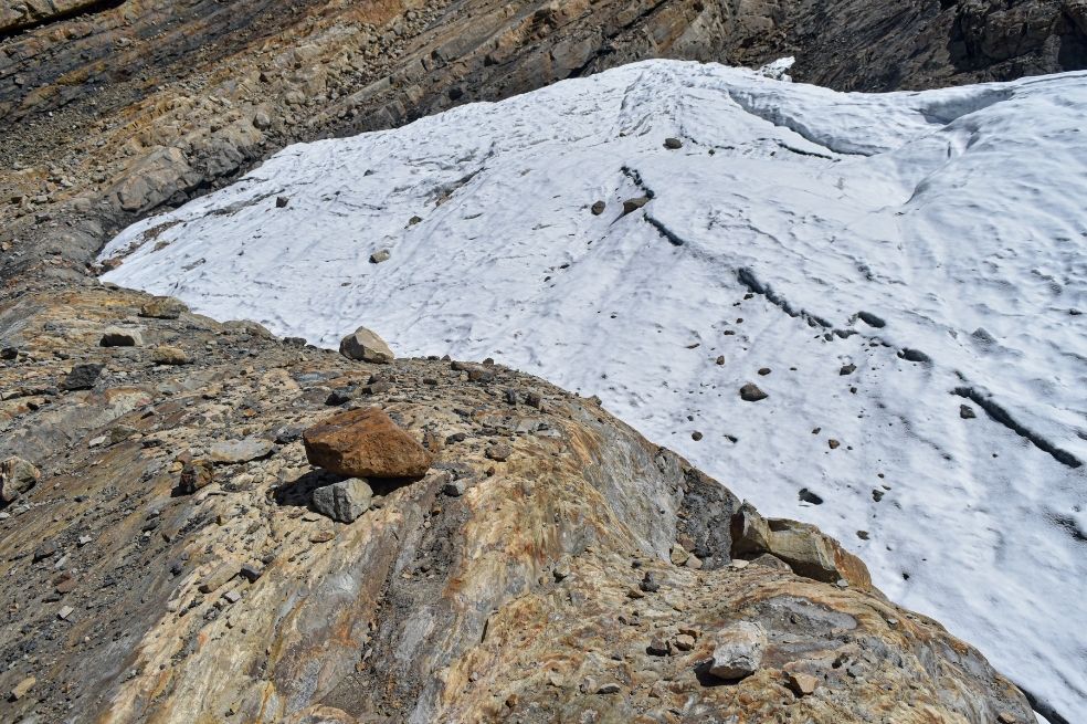 El glaciar Los Cerros de la Plaza está ubicado en la Sierra Nevada de Güicán o El Cocuy.