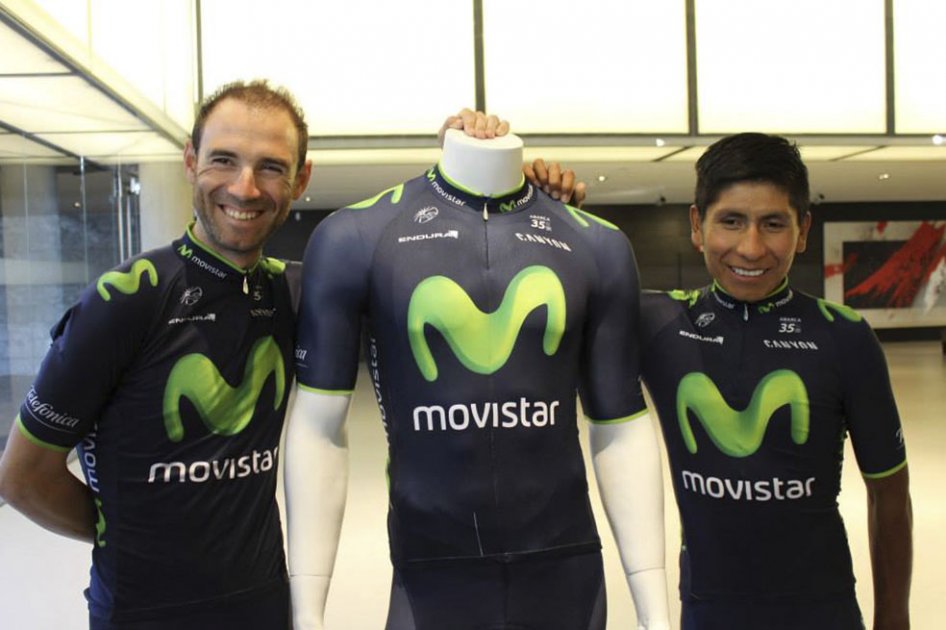 Nairo Quintana y Alejandro Valverde, la dupla que busca darle un Tour de Francia al equipo Movistar. Foto: Movistar 