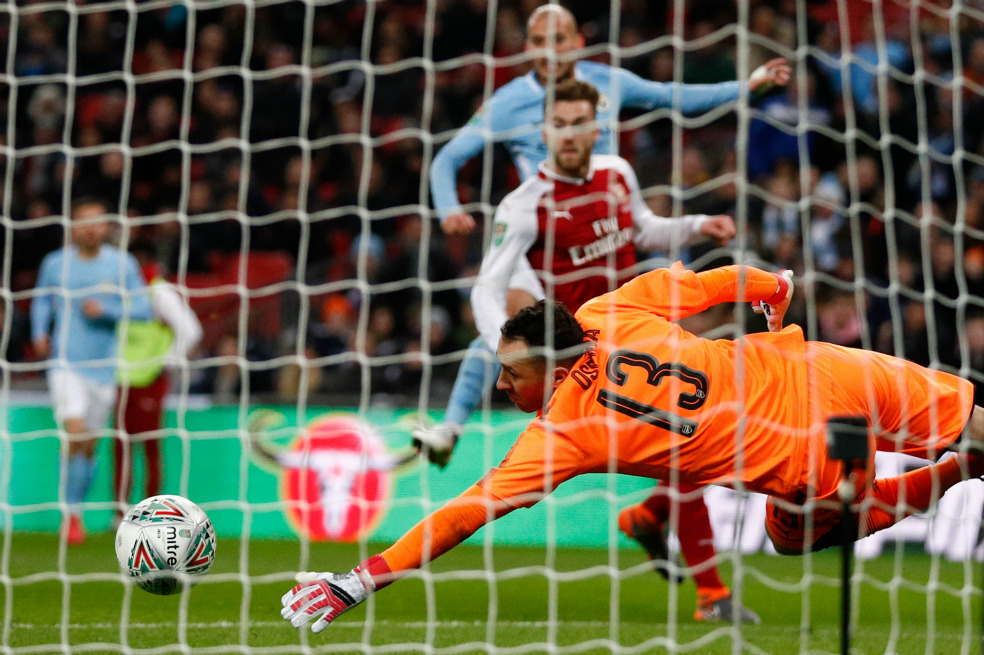 Manchester City goleó al Arsenal de Ospina y ganó la Copa de la Liga Inglesa