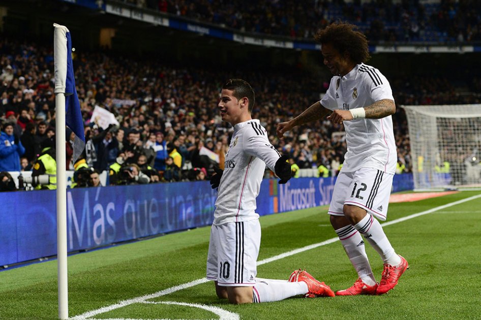 James marcó en la victoria del Madrid, que se afianza en el liderato de la Liga