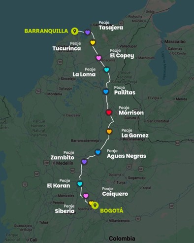 ¿Cuántos peajes hay para llegar al Carnaval de Barranquilla?