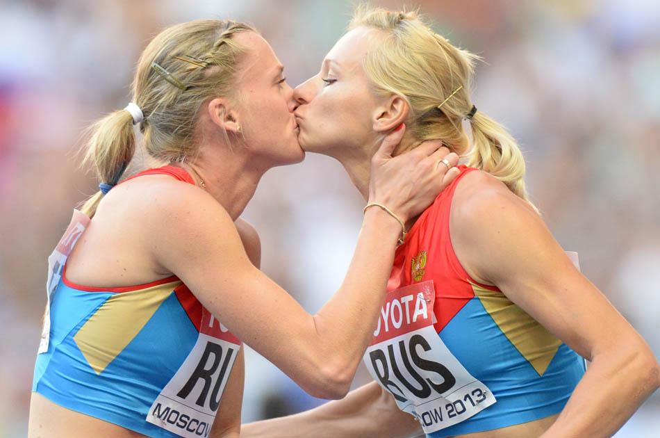 Atletas rusas protestaron contra la ‘ley antigay’ en el Mundial de Atletismo