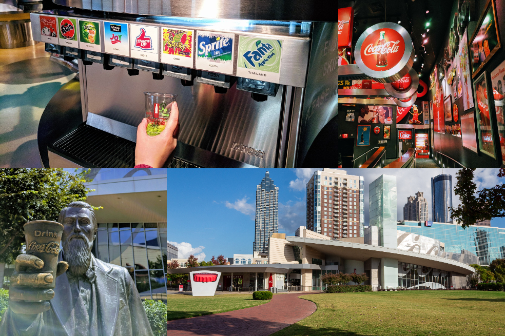 Atlanta es la tercera ciudad del país en número de corporaciones, pero no hay mayor atractivo que visitar el museo de Coca Cola y probar gaseosas de diferentes partes del mundo.
