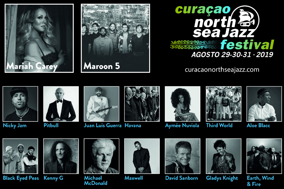 Juan Luis Guerra dará apertura al Curazao North Sea Jazz Festival 2019CortesíaNombres de artistas de gran trayectoria también harán parte del reconocido Curazao North Sea Jazz Festival 2019. Pitbull abrirá en el escenario de Sam Cooke el viernes 30 de agosto y el sábado 31 Mariah Carey. También se confirmó que se presentará Maxwell, Michael McDonald y Kenny G. Aloe Blacc y David Sanborn se agregarán a la alineación junto con Maroon 5, Gladys Knight y Third World.