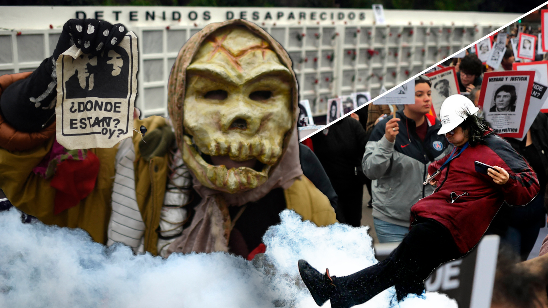 Disturbios durante la marcha por los 50 años del golpe de Estado en Chile