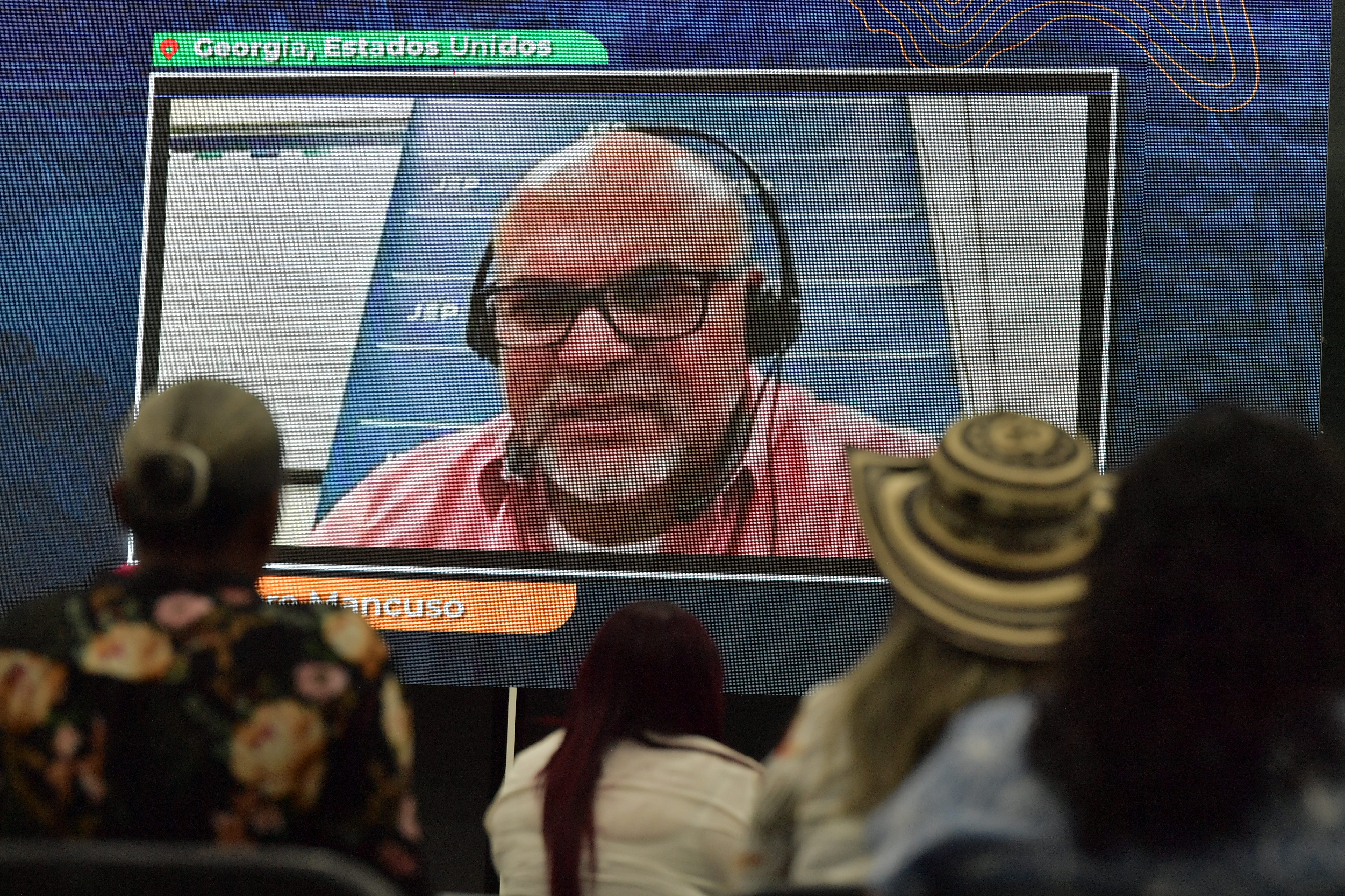 Exlíder de las Autodefensas Unidas de Colombia, durante la audiencia virtual que duró cuatro días, en Montería, en la que contestó un extenso cuestionario de la JEP sobre su versión de la guerra en Colombia.