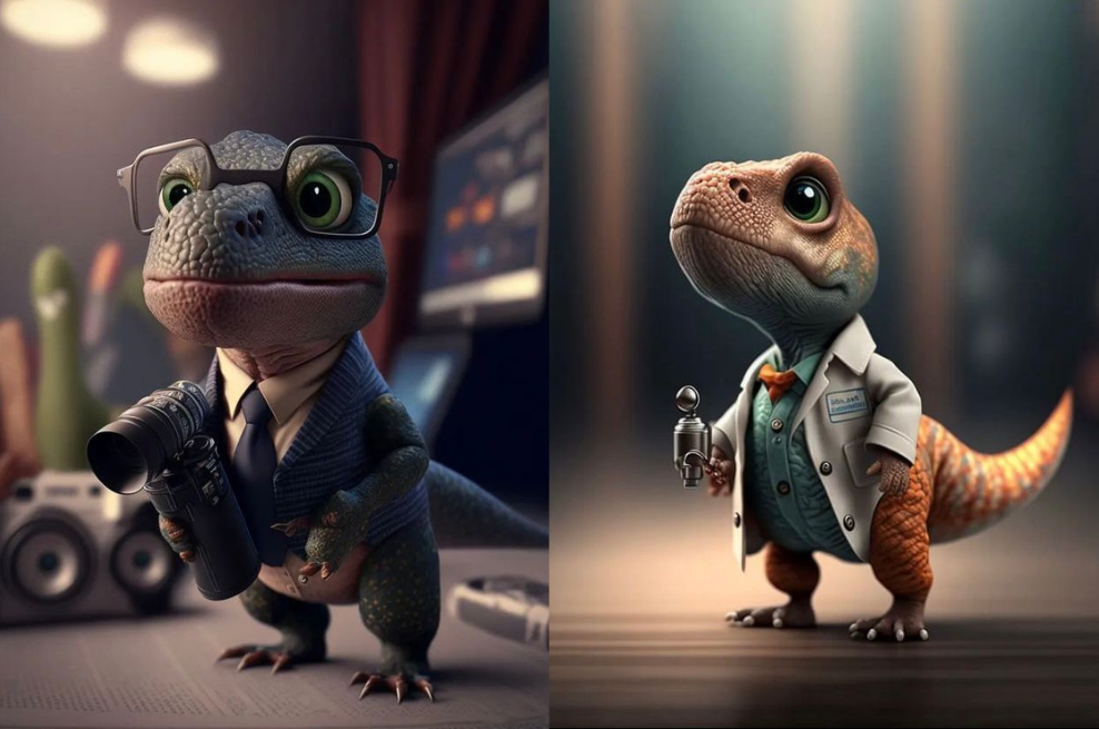 Dinoprofesiones por “The AI Dreams”