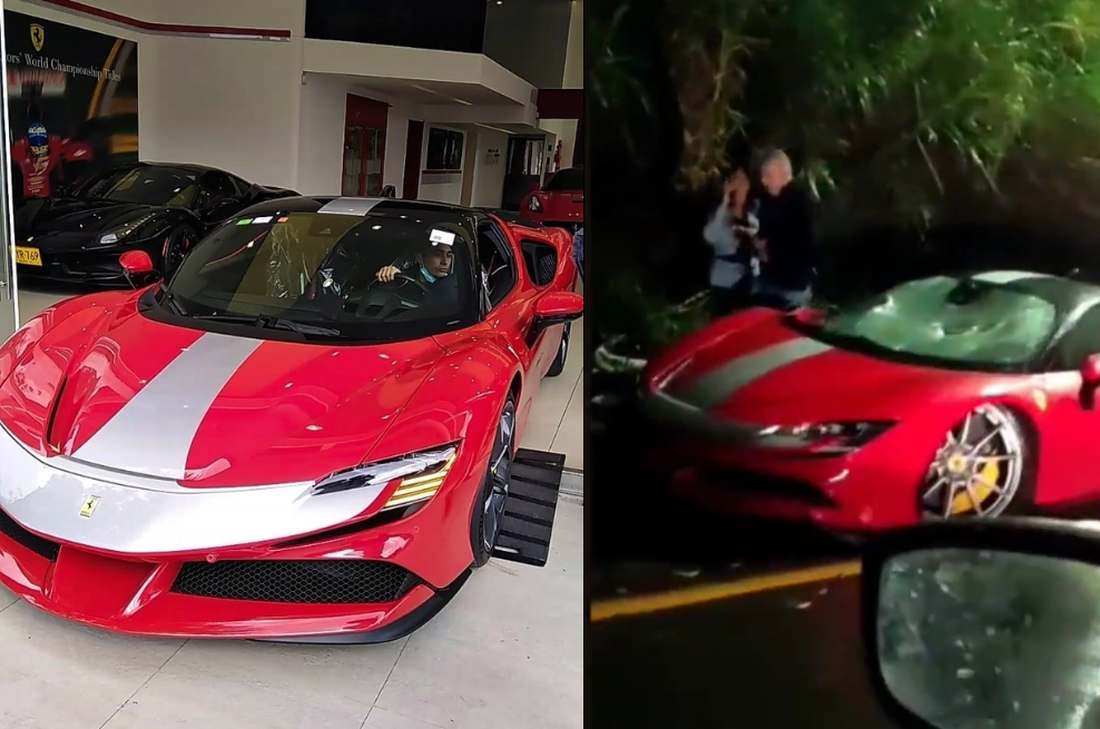 Esto cuesta el Ferrari que se accidentó en la Autopista Medellín – Bogotá
