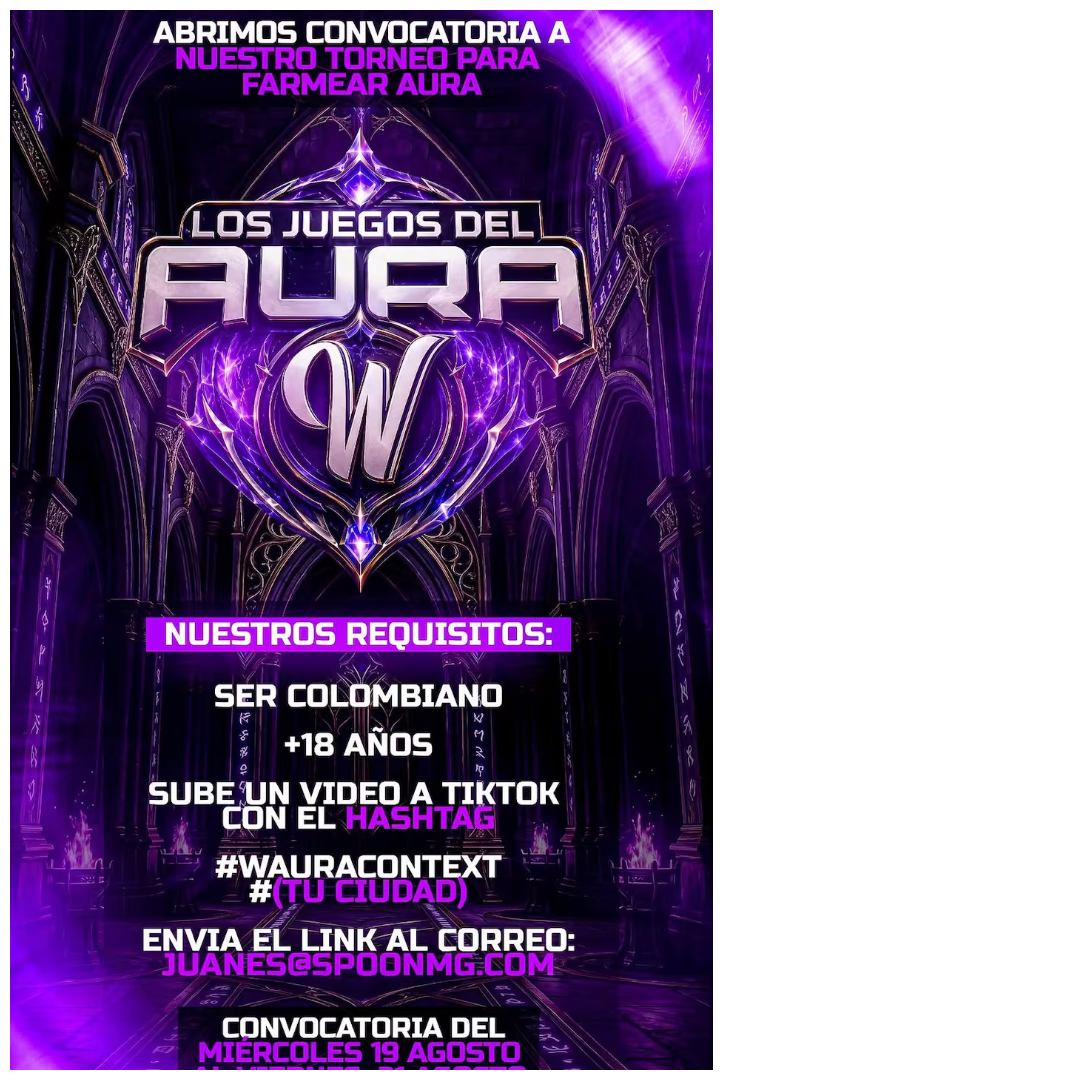 A través de sus redes sociales, el creador de contenido abrió la convocatoria para “Los juegos del aura”.