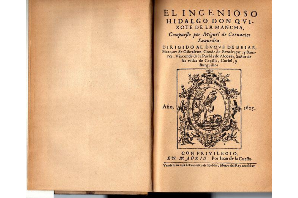 Don Quijote de la Mancha
Fue escrita por el español Miguel de Cervantes Saavedra. La primera parte de este texto se denominó El ingenioso hidalgo don Quijote de la Mancha y salió a comienzos de 1605. 

Ha vendido más 500 libros en todo el mundo desde su publicación y está disponible en más de 50 idiomas.