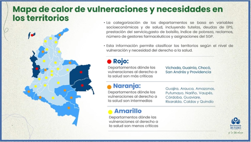 Este es el mapa elaborado por la Defensoría del Pueblo.