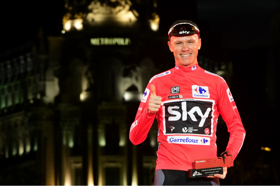 Froome logró el doblete este año al conseguir Tour y Vuelta.  / AFP