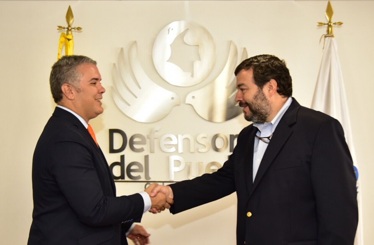 Iván Duque trabajará con Defensoría del Pueblo para la protección de líderes sociales