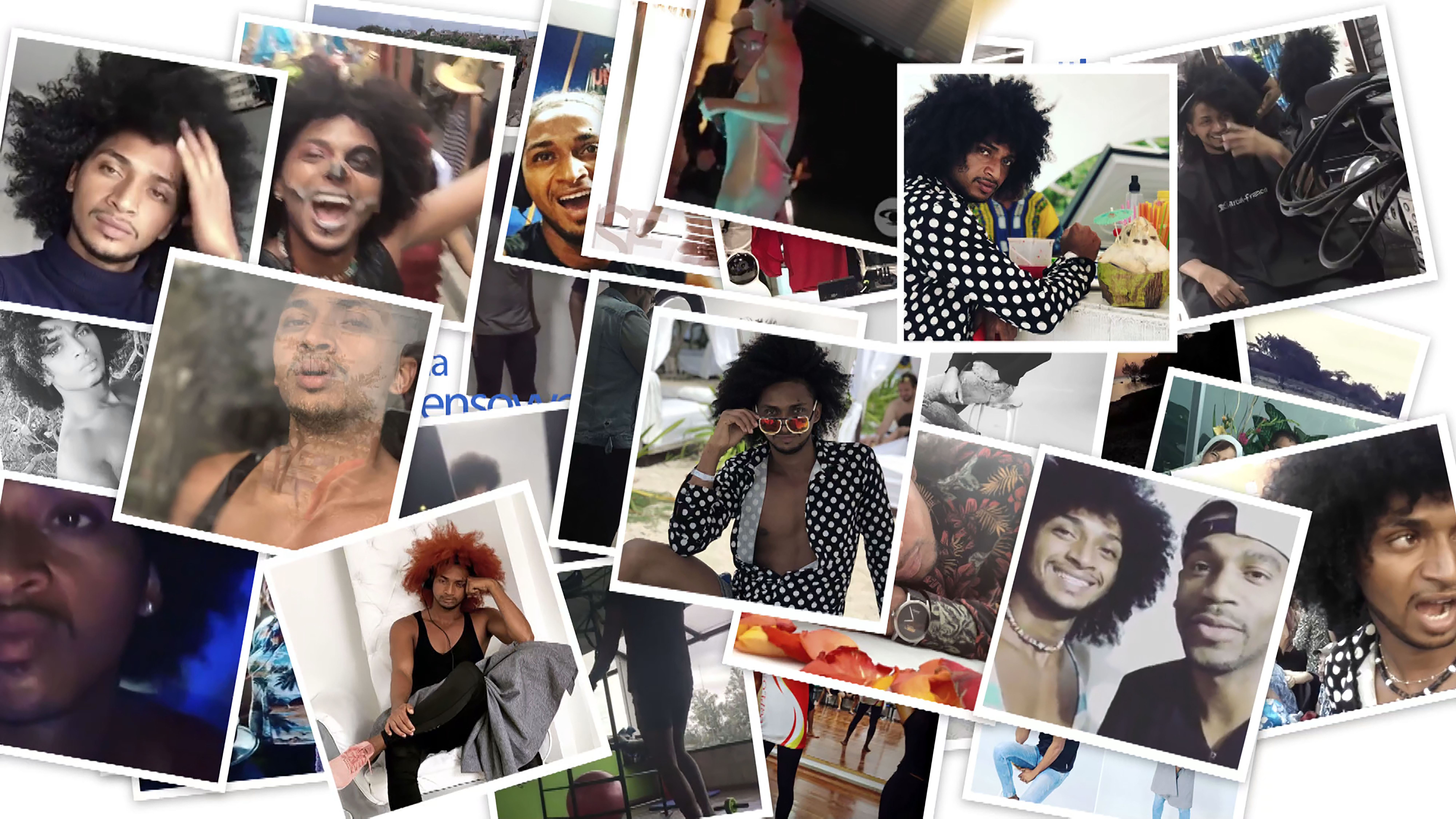“Collage” de fotos de Cristián Aarón Freite, que se muestra en la película “Soy Cris de Tierra Bomba”.