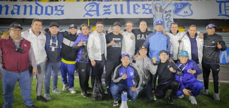 Tras cinco años, Comandos Azules vuelven a la tribuna norte de El Campín en Bogotá