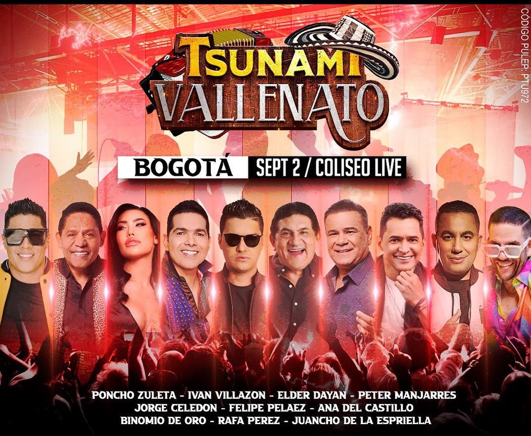Tsunami Vallenato en el Coliseo Live