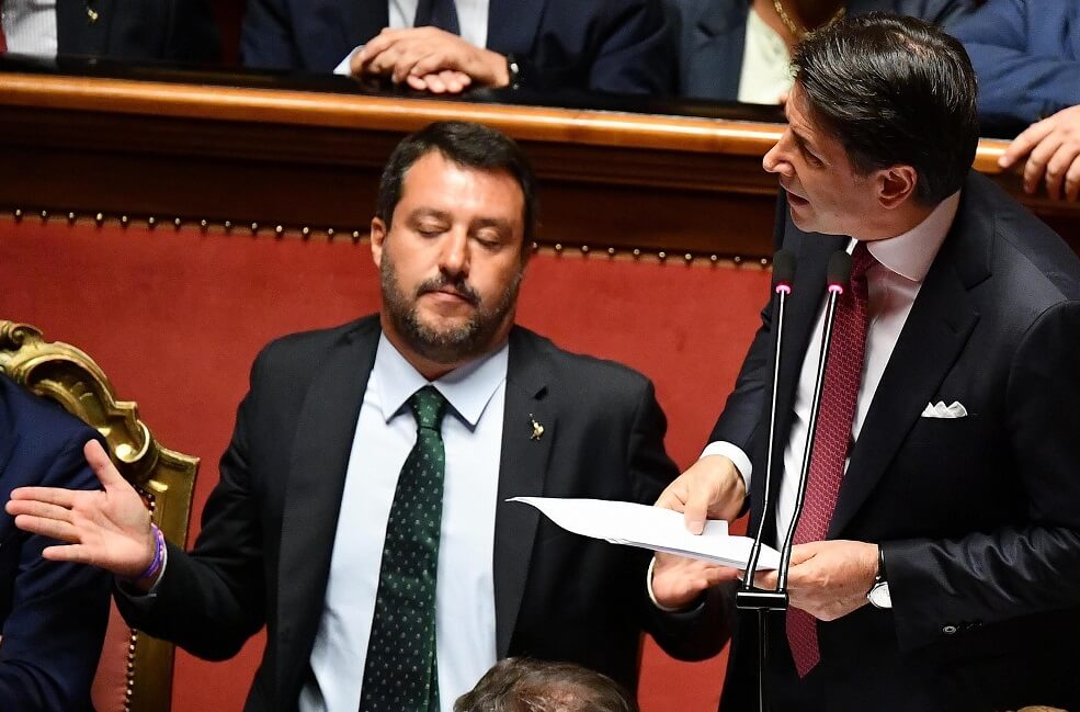 Dimitirá el primer ministro de Italia tras crisis de gobierno con Salvini